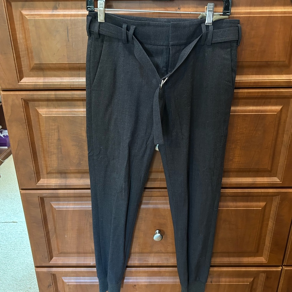 Vince Women's Dark Gray Belted Pants